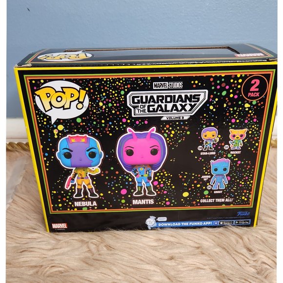 NWT Funko POP! Nebula & Mantis 2pk (Blacklight) Vol 3 - Picture 4 of 5